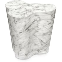 juno white chairside table   