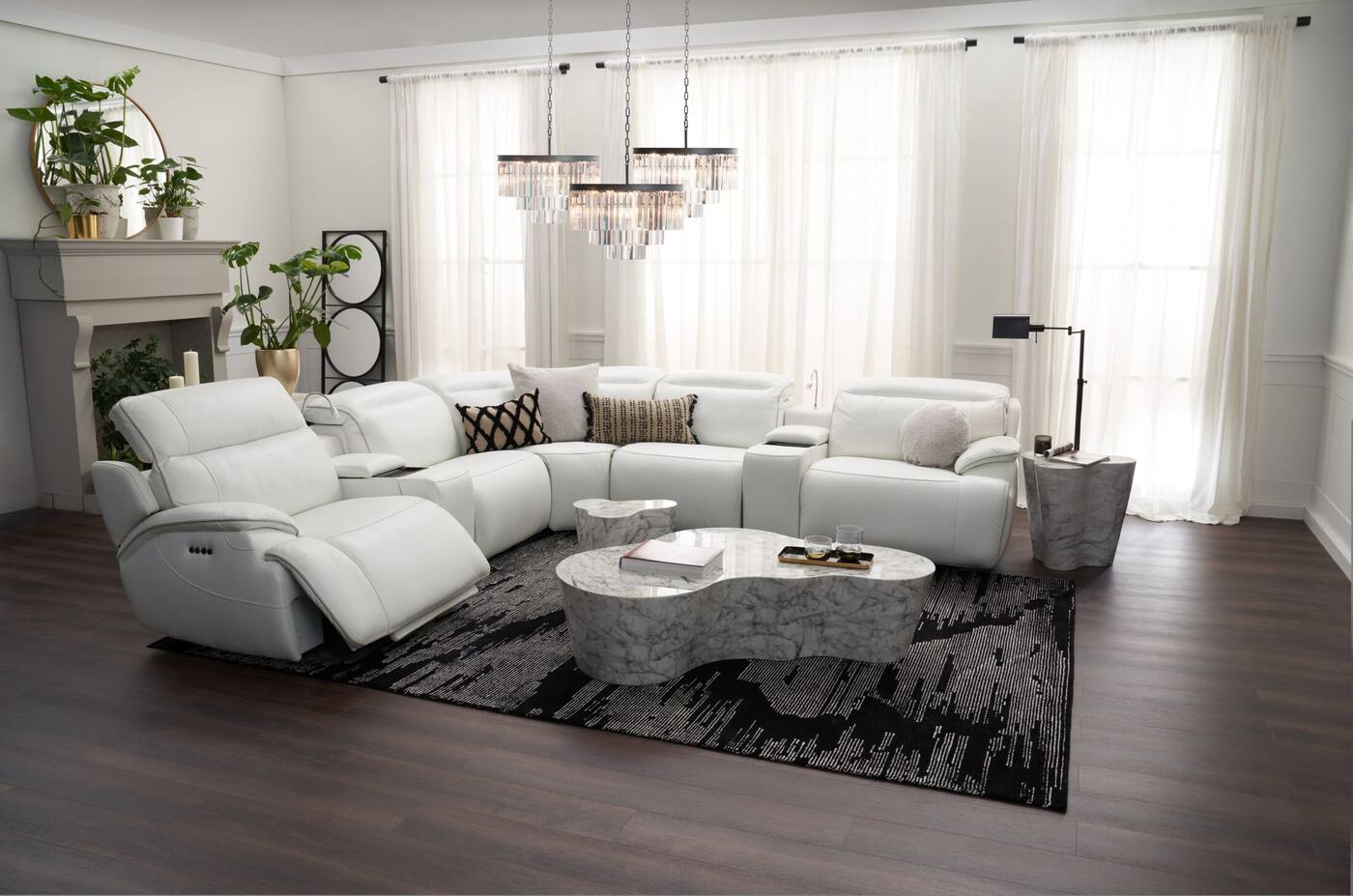 juno white coffee table   