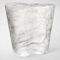 juno white end table   