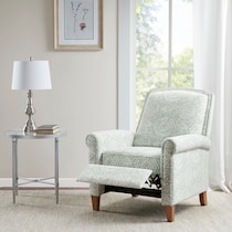 kacey blue manual recliner   