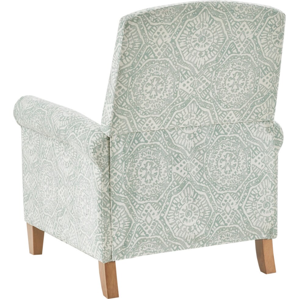 kacey blue manual recliner   