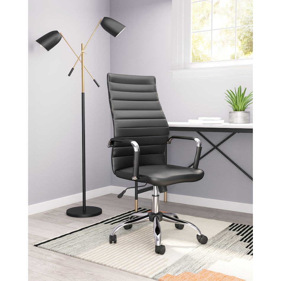 kaden black desk chair   