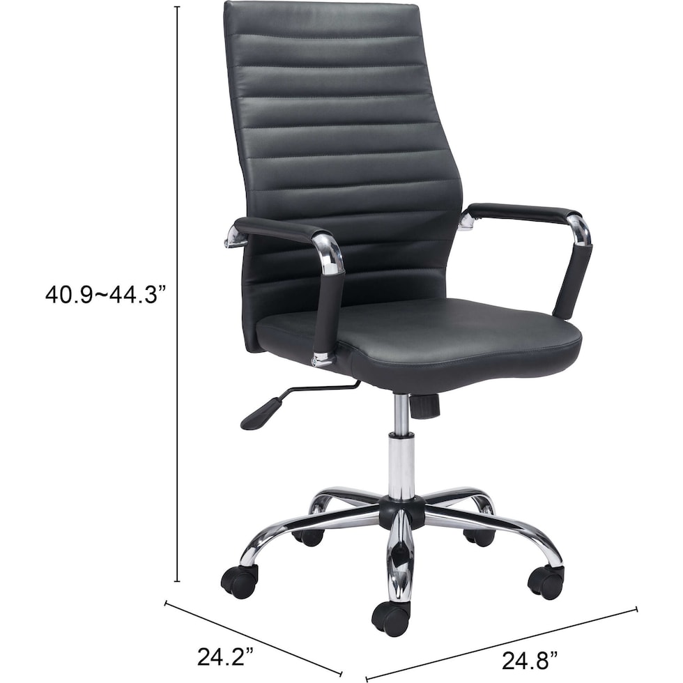 kaden black desk chair   