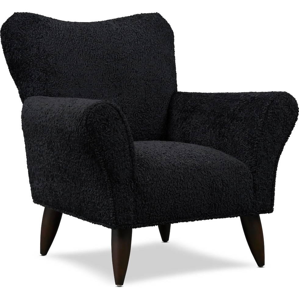 kady black accent chair   