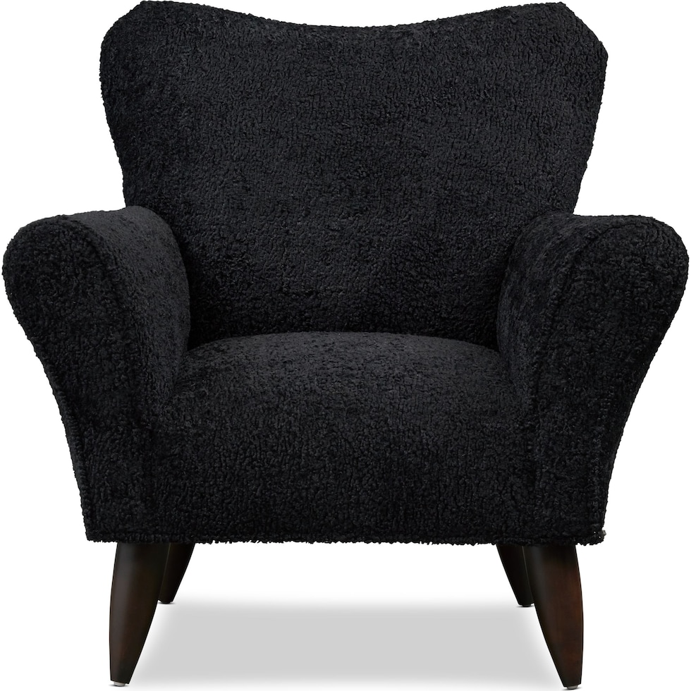 kady black accent chair   