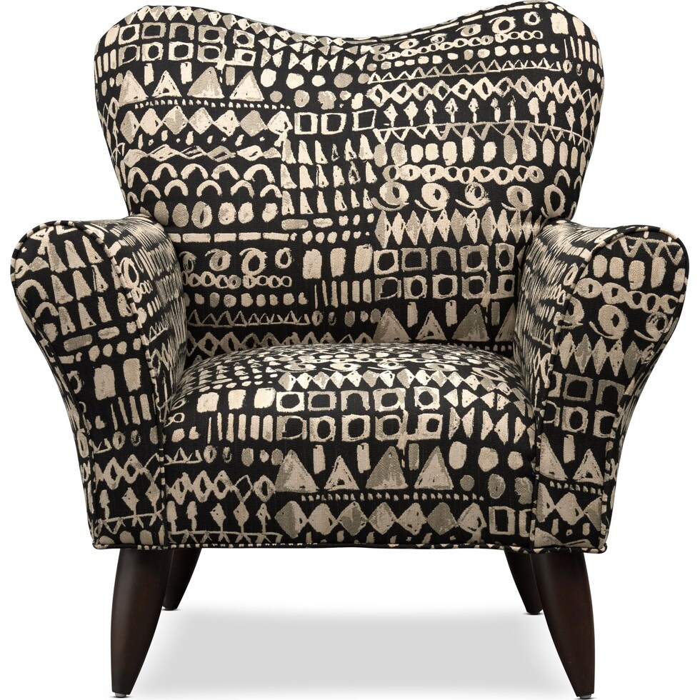 kady black accent chair   