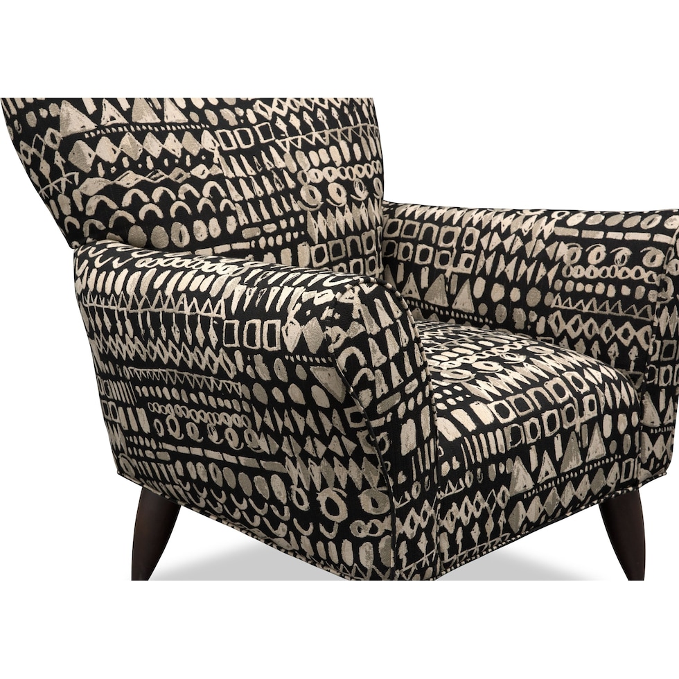 kady black accent chair   