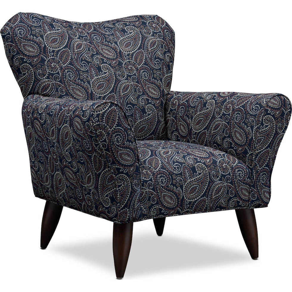 kady blue accent chair   