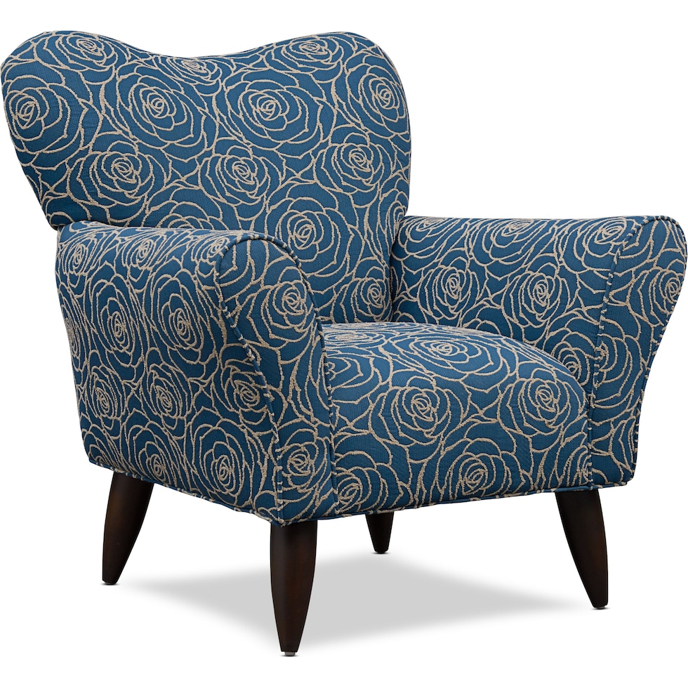 kady blue accent chair   