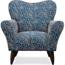 kady blue accent chair   