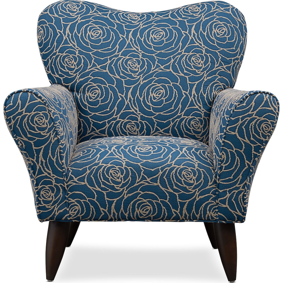 kady blue accent chair   