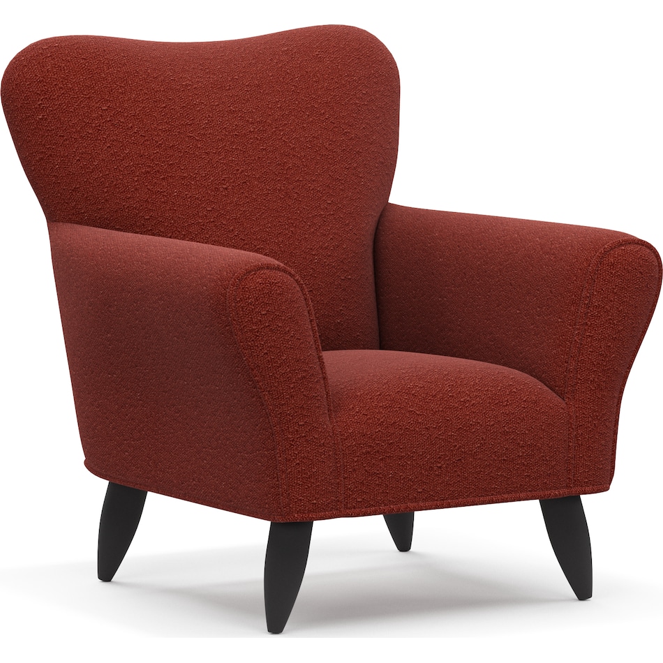 kady red accent chair   