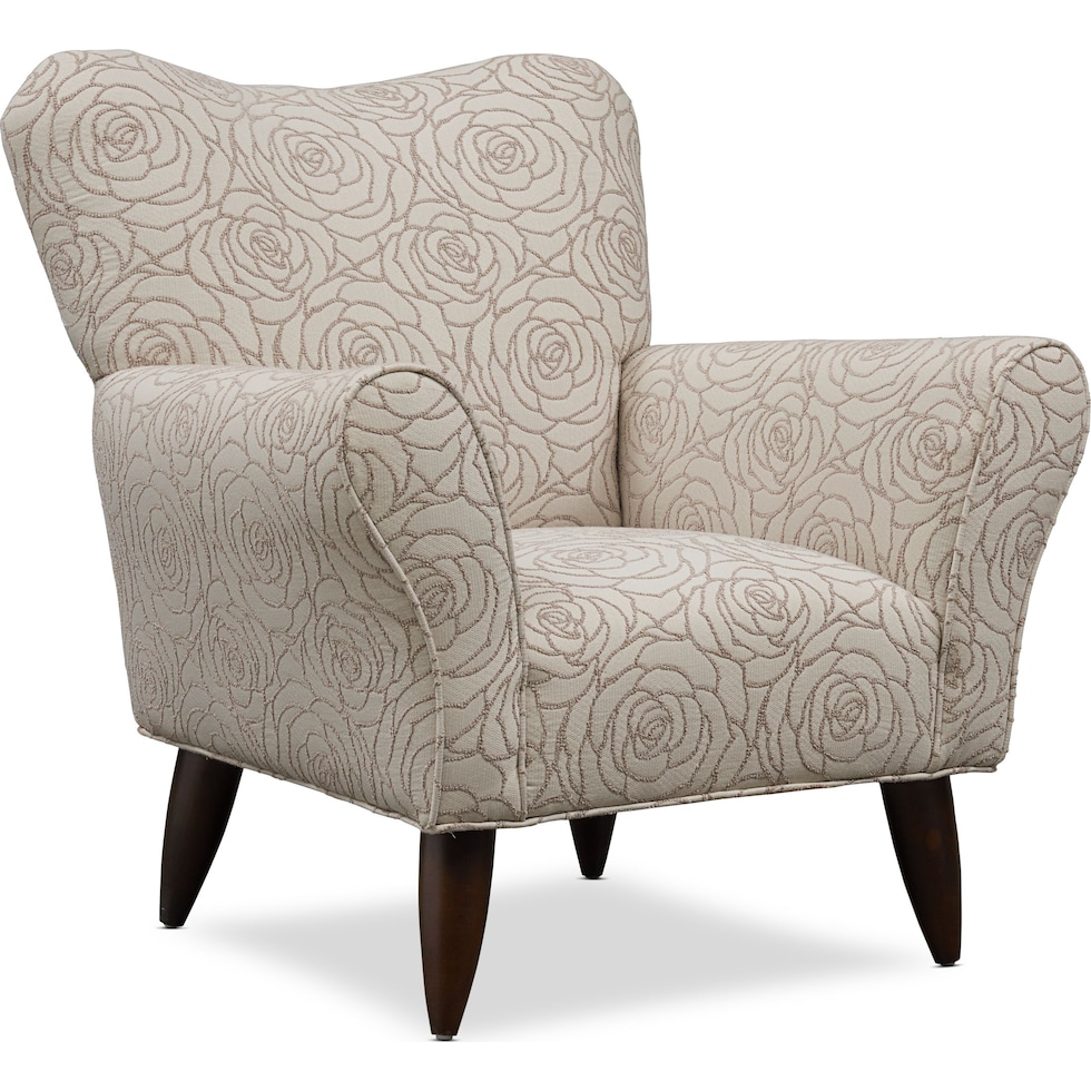 kady white accent chair   