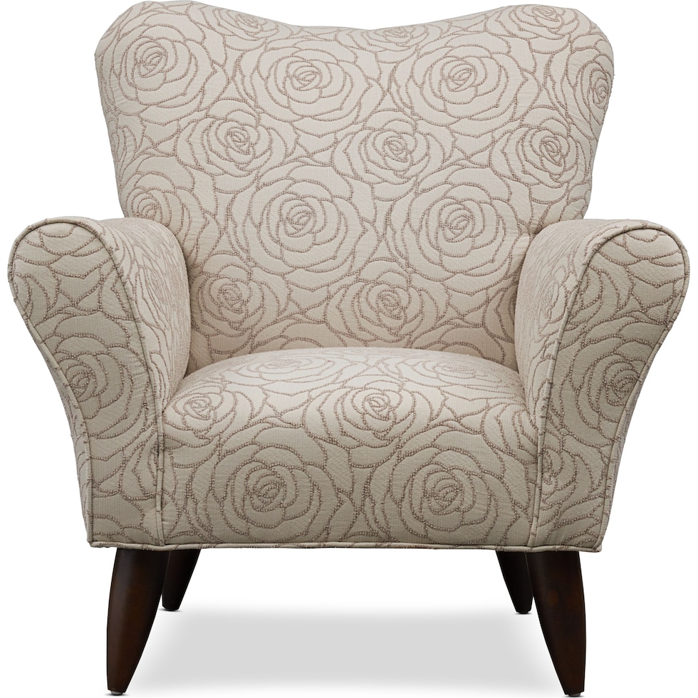 kady white accent chair   