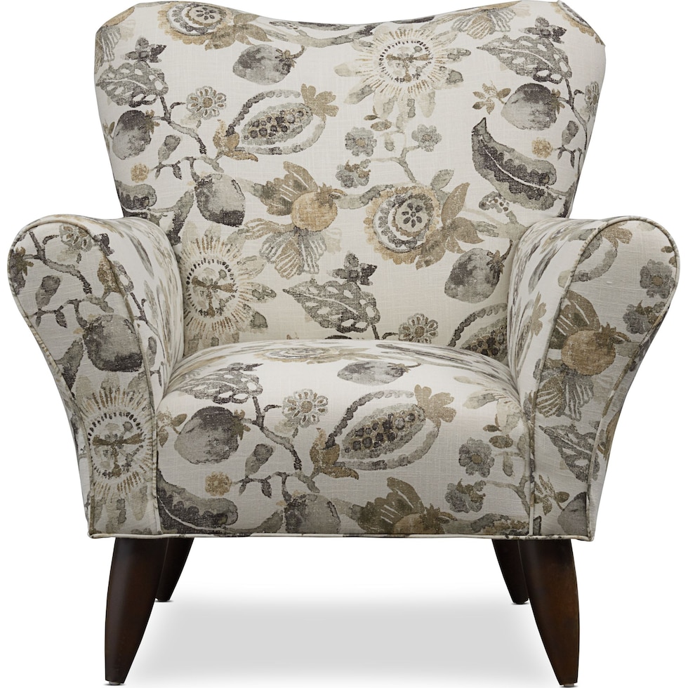 kady white accent chair   