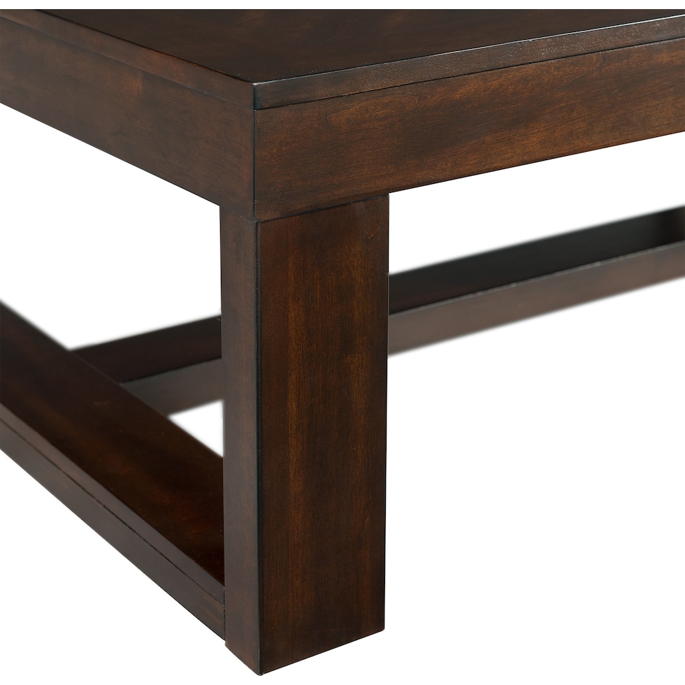 kahlil dark brown coffee table   