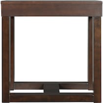 kahlil dark brown end table   