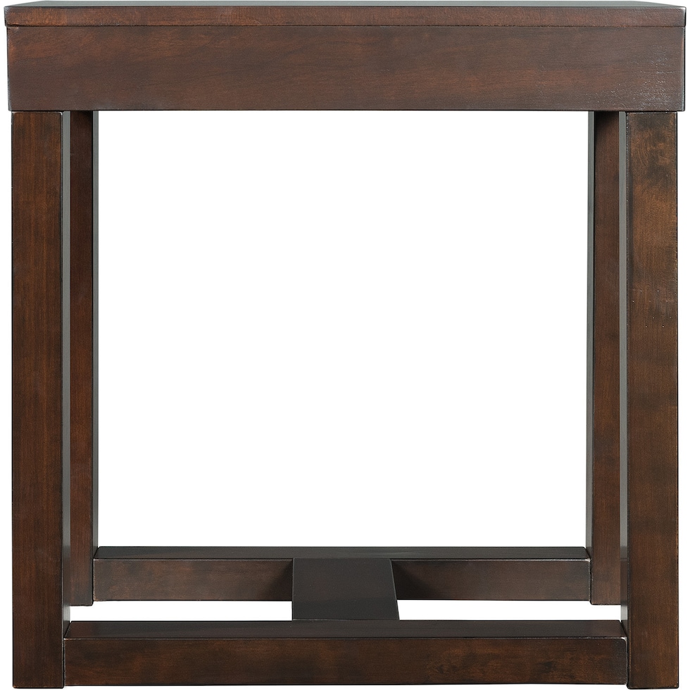 kahlil dark brown end table   