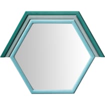 kaia blue wall mirror   