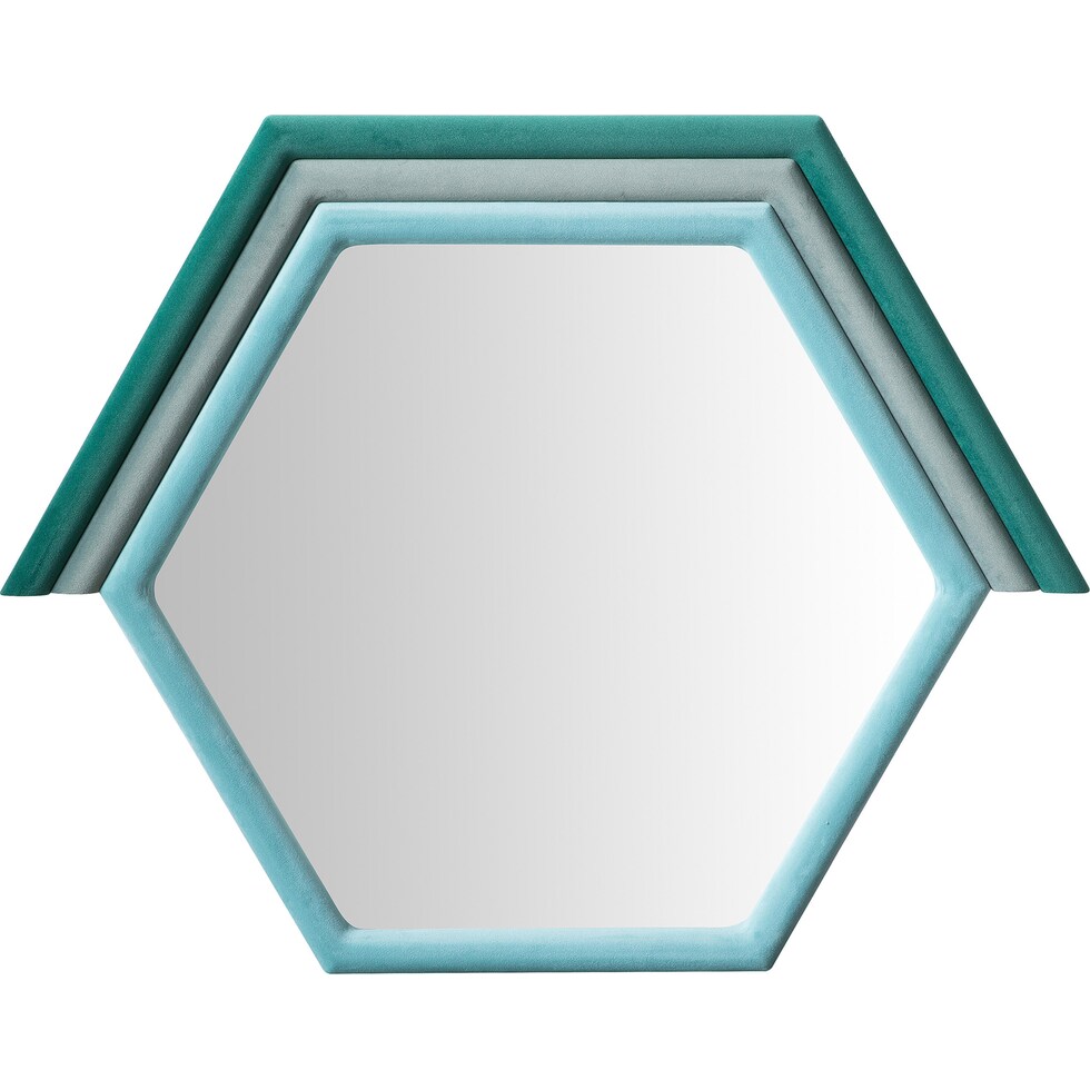 kaia blue wall mirror   