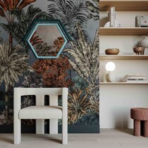 kaia blue wall mirror   