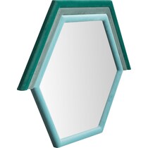 kaia blue wall mirror   