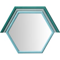 kaia blue wall mirror   