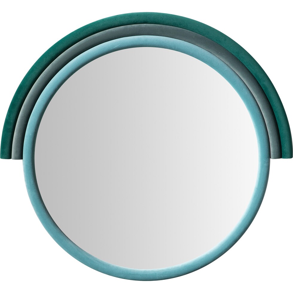 kaia blue wall mirror   