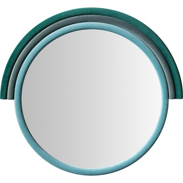 Kaia Round Velvet Wall Mirror