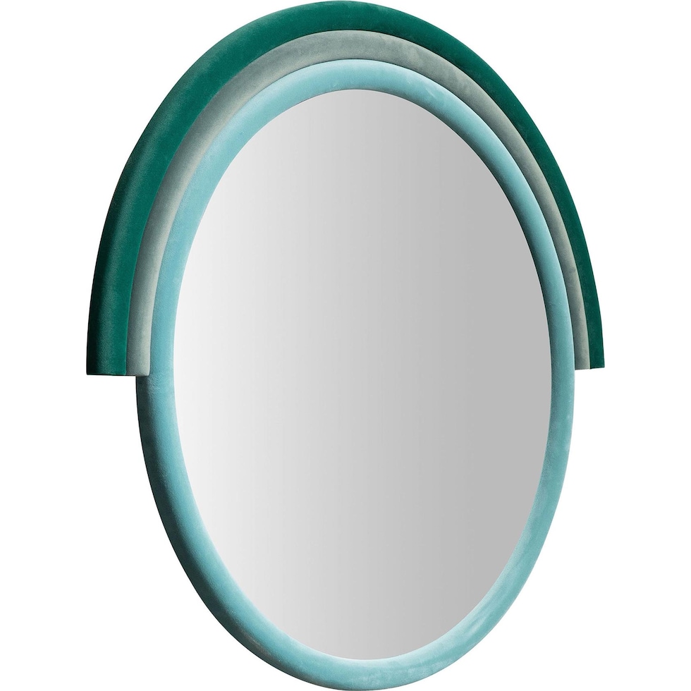 kaia blue wall mirror   