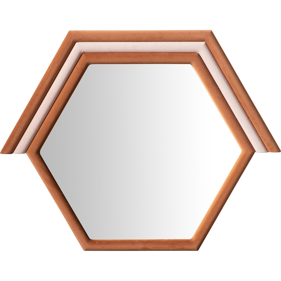 kaia orange wall mirror   