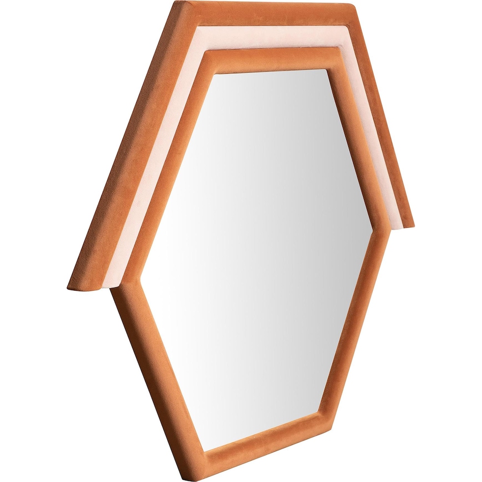kaia orange wall mirror   