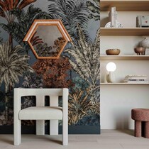 kaia orange wall mirror   