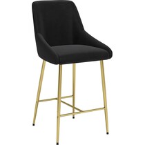 kairo black gold counter height stool   