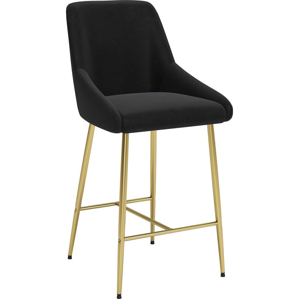 kairo black gold counter height stool   