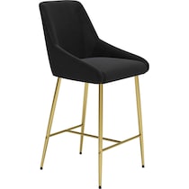 kairo black gold counter height stool   