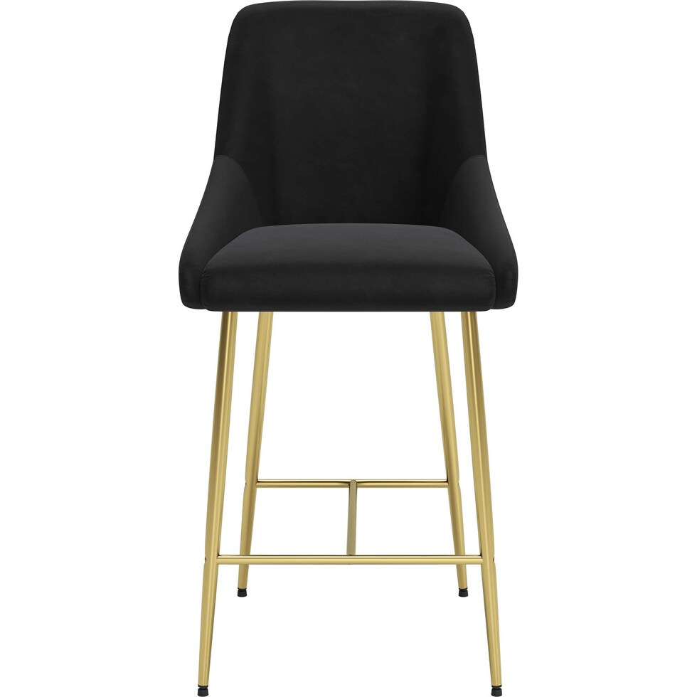 kairo black gold counter height stool   