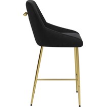 kairo black gold counter height stool   