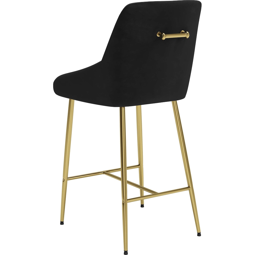 kairo black gold counter height stool   