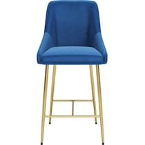 kairo blue gold counter height stool   