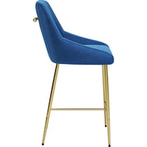 kairo blue gold counter height stool   