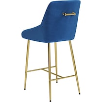 kairo blue gold counter height stool   