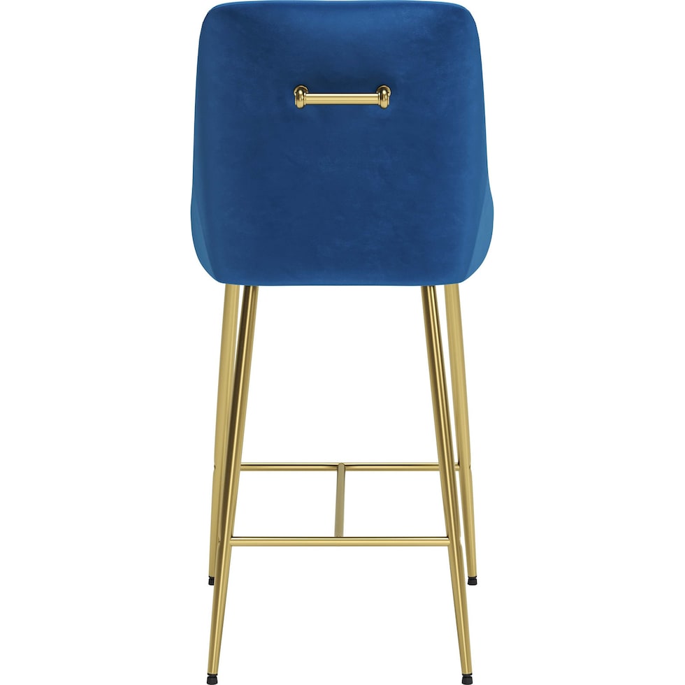 kairo blue gold counter height stool   