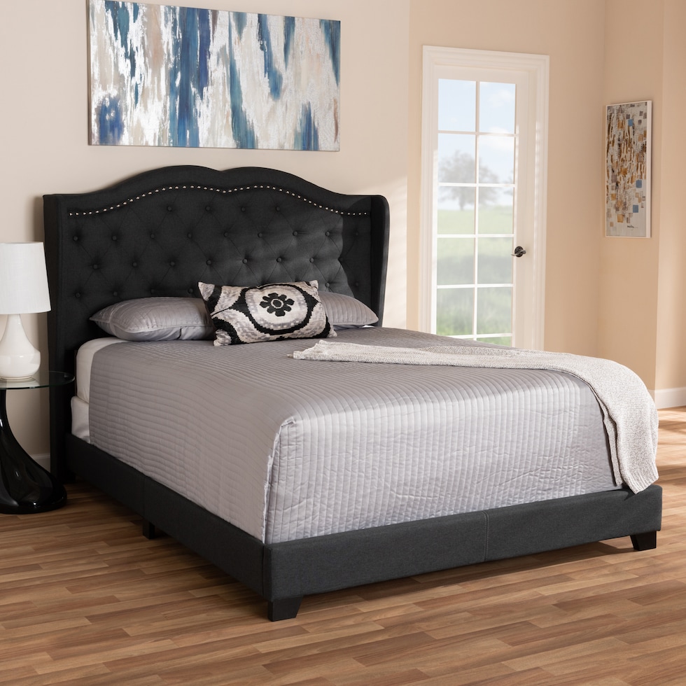 kallie gray king bed   