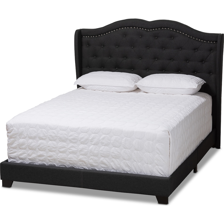 kallie gray queen bed   