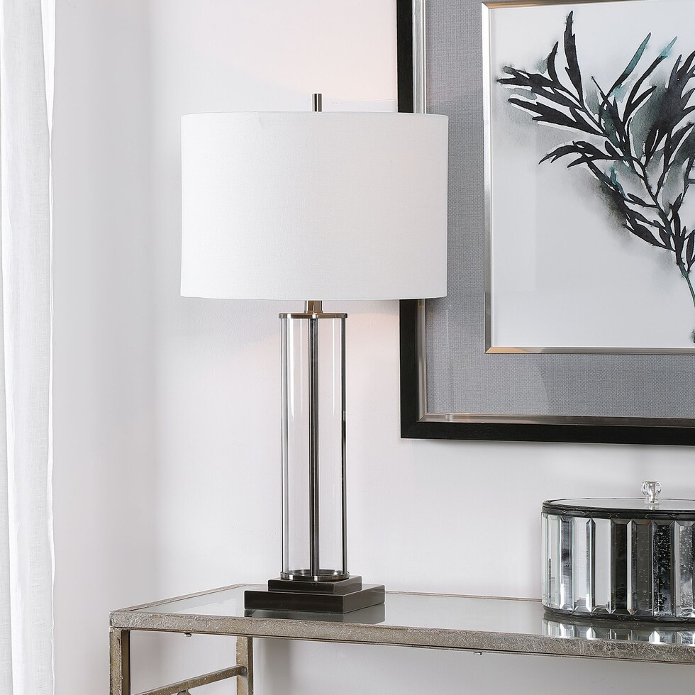 kameron gray table lamp   