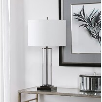 kameron gray table lamp   