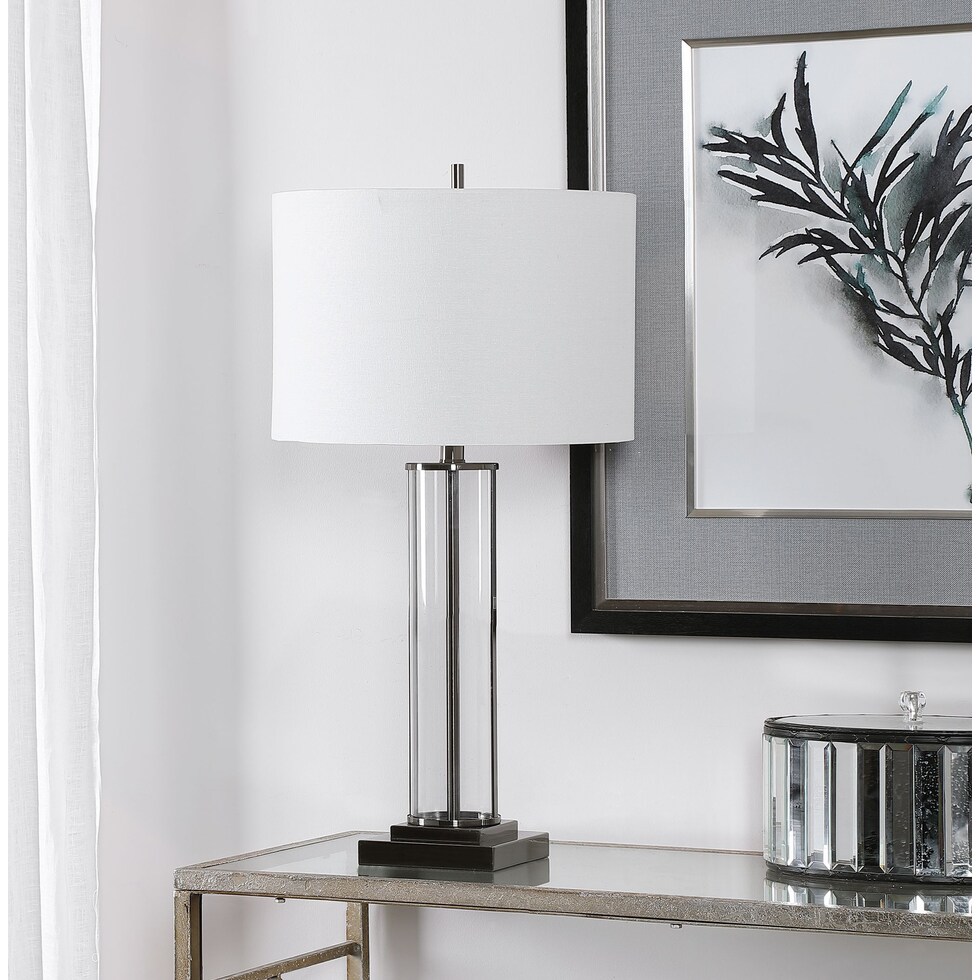 kameron gray table lamp   
