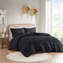 kamila black full queen bedding set   