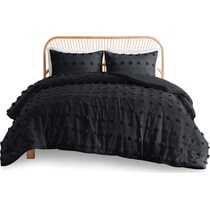 kamila black full queen bedding set   